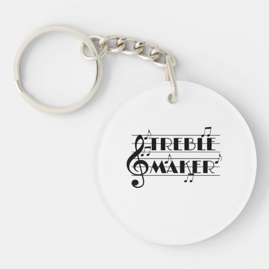 Funny Musician Treble Maker Music Clef Sleutelhanger (Voorkant)