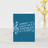 Funny Musicians Treble Joke Pun Music Teachers 2  Kaart (Gele Bloem)