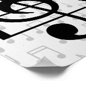 Funny Musicians Treble Joke Pun | Muziekleraren Poster (Hoek)