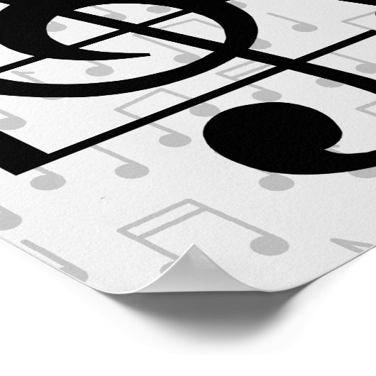 Funny Musicians Treble Joke Pun | Muziekleraren Poster (Hoek)