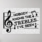 Funny Musicians Treble Joke Pun | Muziekleraren Poster (Voorkant)