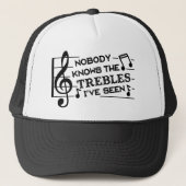 Funny Musicians Treble Joke Pun | Muziekleraren Trucker Pet (Voorkant)