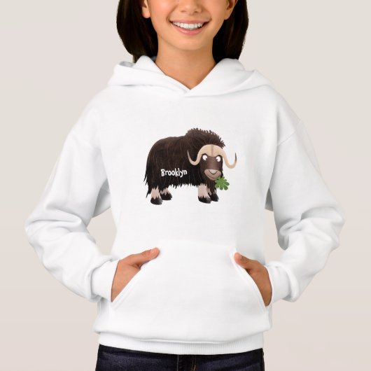 Funny musk ox cartoon illustratie (Voorkant)