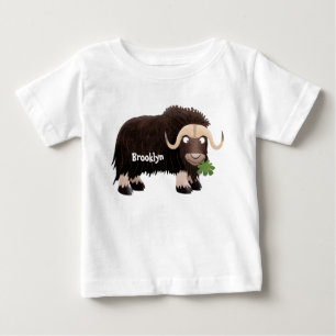 Funny musk ox cartoon illustratie