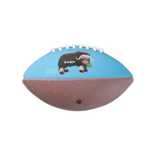 Funny musk ox cartoon illustratie american football