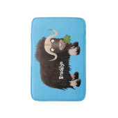 Funny musk ox cartoon illustratie badmat (Voorkant Verticaal)