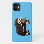Funny musk ox cartoon illustratie Case-Mate iPhone case (Achterkant)