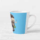 Funny musk ox cartoon illustratie latte mok (Rechts)