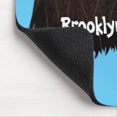 Funny musk ox cartoon illustratie muismat (Hoek)