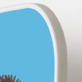 Funny musk ox cartoon illustratie  pickleball paddle (Links Detail)