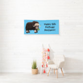 Funny musk ox cartoon illustratie spandoek (Insitu)