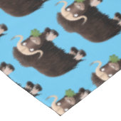 Funny musk ox cartoon illustratie tafelkleed (Gekanteld)