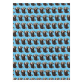 Funny musk ox cartoon illustratie tafelkleed (Voorkant)