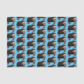 Funny musk ox cartoon illustratie tissuepapier (Voorkant)