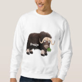 Funny musk ox cartoon illustratie trui (Voorkant)