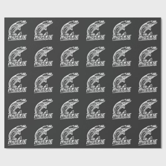 Funny Muskellunge Fish Muskie Hunter Musky Vist Cadeaupapier (Vlak)