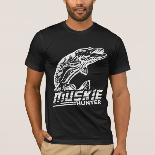 Funny Muskellunge Fish Muskie Hunter Musky Vist T-shirt (Voorkant)