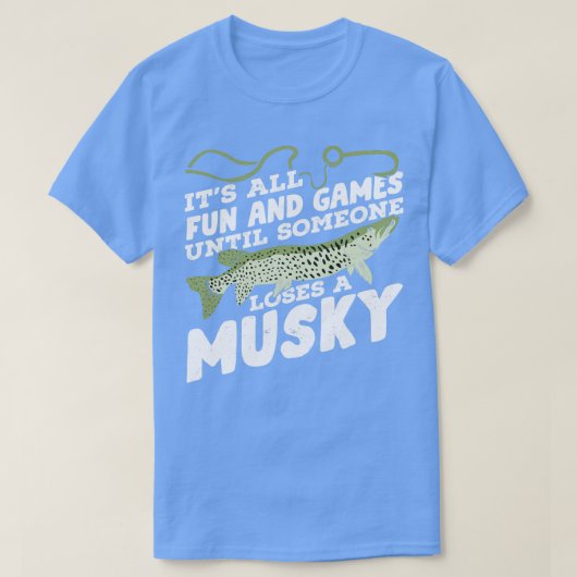 Funny Musky Vist Angling Fisherman Gift T-shirt (Design voorkant)