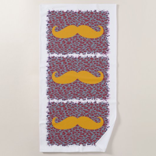 Funny Mustache #15 Strandlaken (Voorkant)