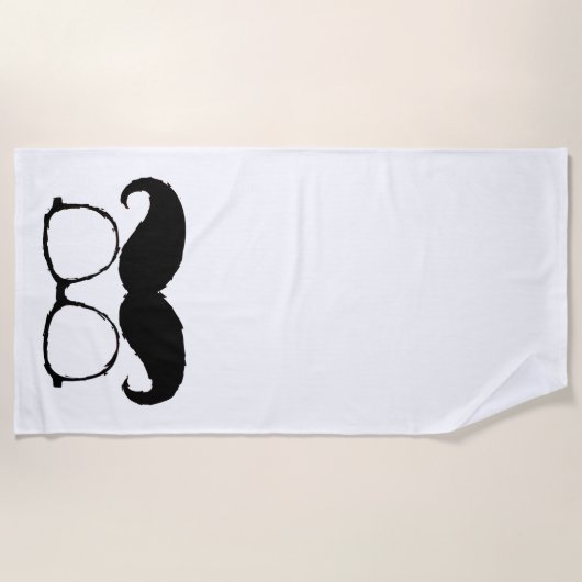 Funny Mustache #23 Strandlaken (Voorkant)