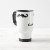 Funny Mustache aangepaste naam mokken (Voorkant links)