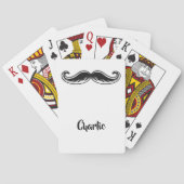 Funny Mustache, aangepaste naamkaarten Speelkaarten (Achterkant)