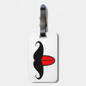 Funny mustache bagagelabel (Achterkant verticaal)