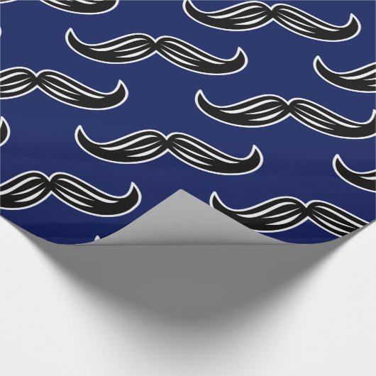 Funny Mustache Barbershop Pap Cadeaupapier (Hoek)