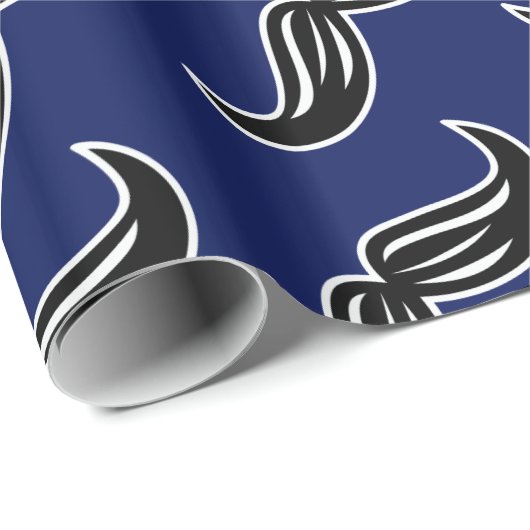 Funny Mustache Barbershop Pap Cadeaupapier (Rol Hoek)