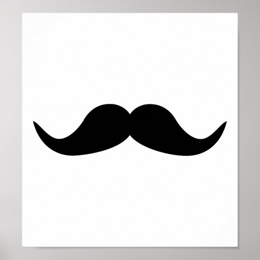 Funny Mustache beard Poster (Voorkant)