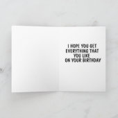 FUNNY MUSTACHE BIRTHDAY CARDS KAART (Binnen)