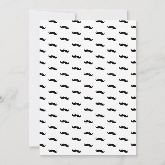 Funny Mustache Birthday Kaart (Achterkant)