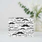 Funny Mustache Briefkaart (Staand voorkant)