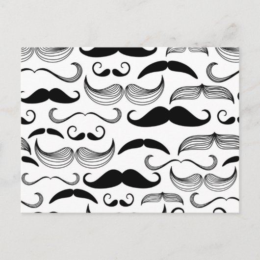 Funny Mustache Briefkaart (Voorkant)