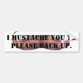 Funny Mustache bumper sticker (Voorkant)