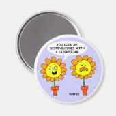 Funny Mustache Cartoon Round Magnet (Voorkant / Achterkant)