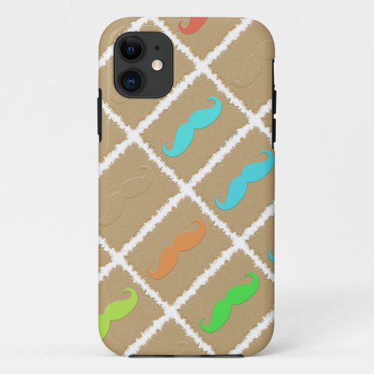 Funny Mustache Case-Mate iPhone Case (Achterkant)