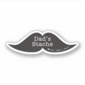 Funny Mustache Contour Sticker voor Vaderdag (Voorkant)