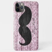 Funny Mustache Custom Monogram Case-Mate iPhone Case (Achterkant)
