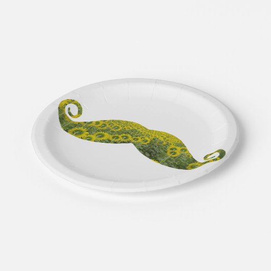 Funny Mustache Custom Papier Borden 7 in Papieren Bordje (Gekanteld)