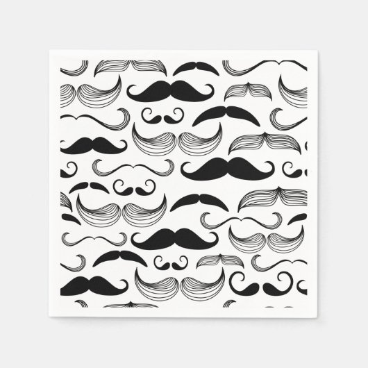 Funny Mustache Design Servetten (Voorkant)