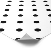 Funny Mustache Drawing and Black Polka Dots Poster (Hoek)