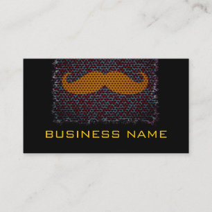 Funny Mustache en Plain Black Visitekaartje