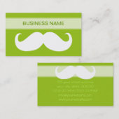 Funny Mustache en Plain Limoen Visitekaartje (Voorkant / Achterkant)