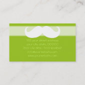 Funny Mustache en Plain Limoen Visitekaartje (Achterkant)