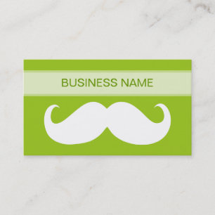 Funny Mustache en Plain Limoen Visitekaartje