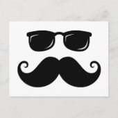 Funny mustache en zonnebril briefkaart (Voorkant)