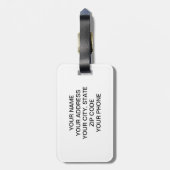 Funny Mustache en zonnebrillen Bagagelabel (Achterkant verticaal)