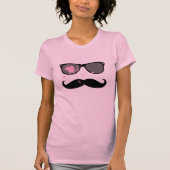 Funny Mustache en zonnebrillen T-shirt (Voorkant)