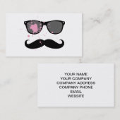 Funny Mustache en zonnebrillen Visitekaartje (Voorkant / Achterkant)